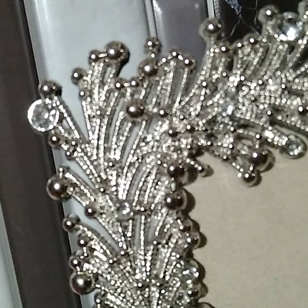 Silver Bead & Rhinestone Glam Frame - Picture 5 of 11